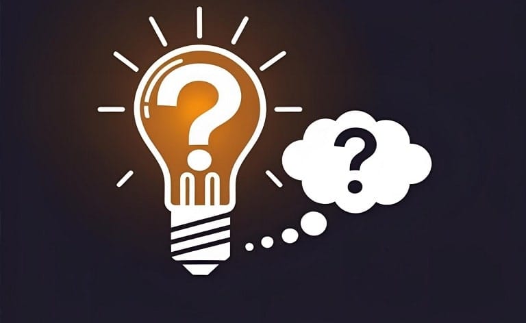 A stylized lightbulb illuminating a question mark, or a lightbulb appearing above a thought bubble. This represents clarity, understanding, and answers to common queries.