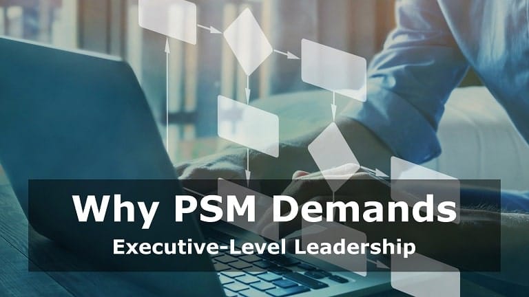 A diagram or flowchart illustrating steps in a Process Safety Management (PSM) system