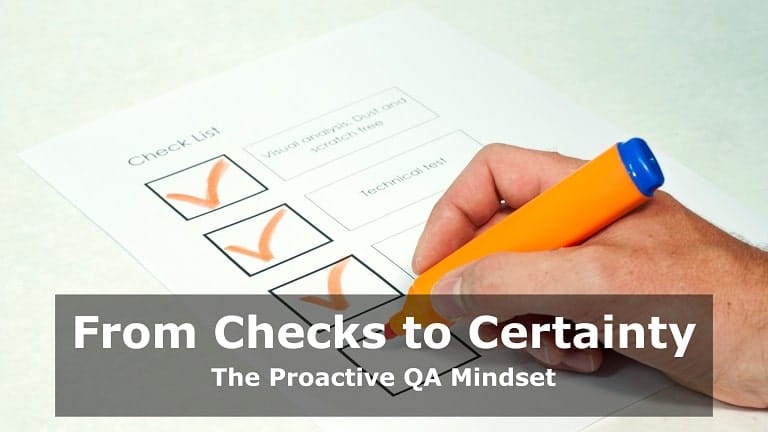 Quality control checklist