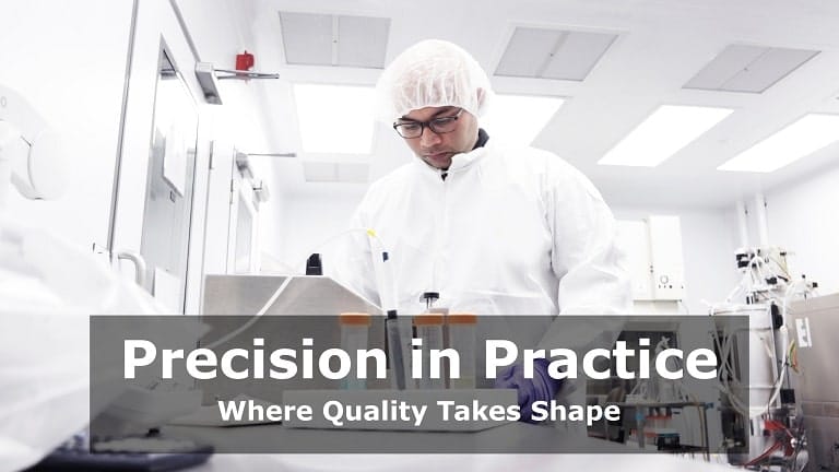 Scientist in a clean room