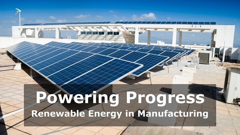 Solar panels on a factory roof