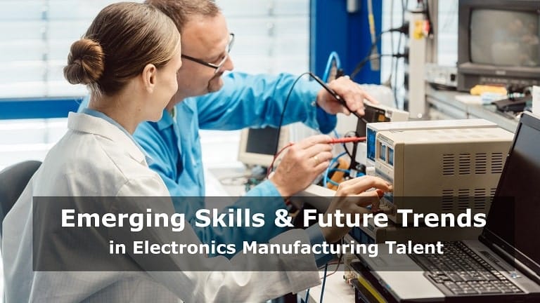 A team of engineers or technicians collaboratively testing electronic devices in a lab