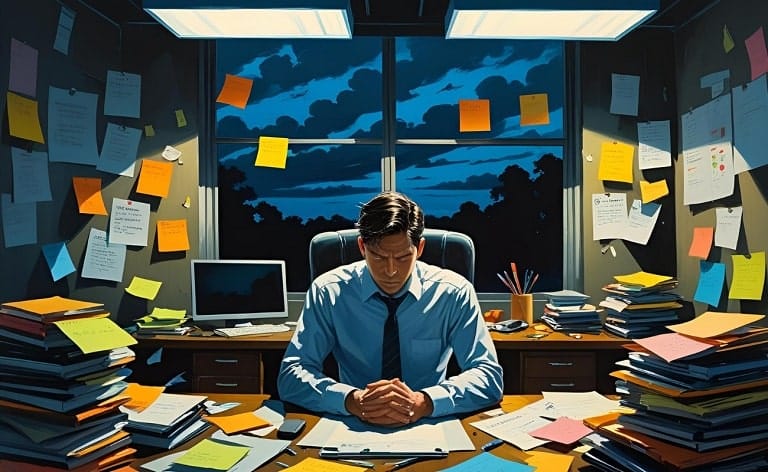 Conceptual image representing a new Chief Product Officer struggling to deliver in their first 90 days, symbolizing a breakdown in the executive onboarding or expectation-setting process.