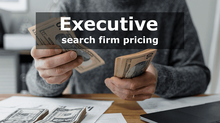 executive search firm pricing